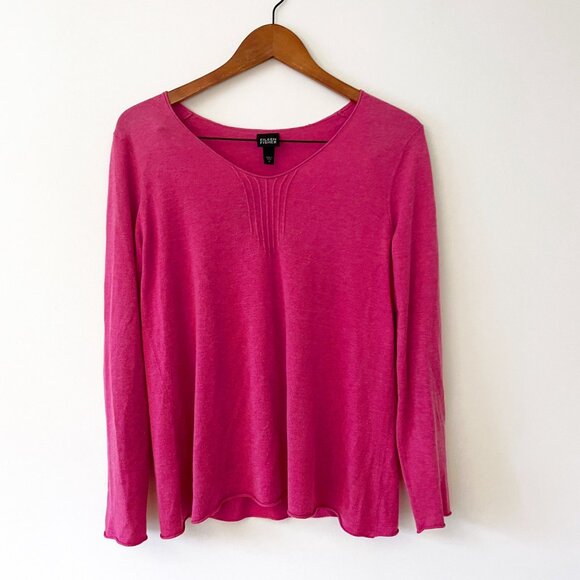 Eileen Fisher Silk Bliss Silk/Cashmere Top, Size Medium - Picture 1 of 5